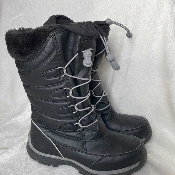 Girls Lands’ End Tall Boots with cinch top, worn twice, size 4. Bundle & Save!! - Picture 3 of 6
